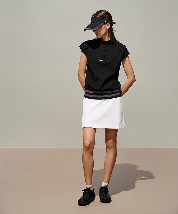 ランバン スポール LANVIN SPORT 神白バックプリーツスカート