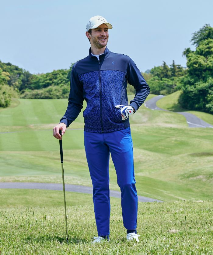 デサント ゴルフ◇ウール混 パンツ◇ネイビー サイズ82 デサント ゴルフ◇ウール混 パンツ◇ネイビー サイズ82