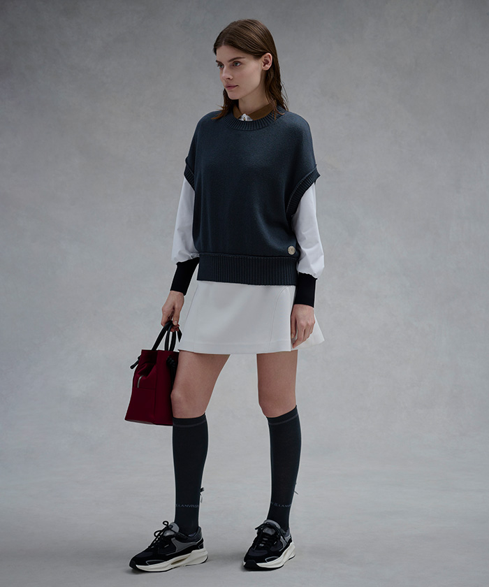 ランバン スポール LANVIN SPORT ダンボールニットAラインスカート【UV