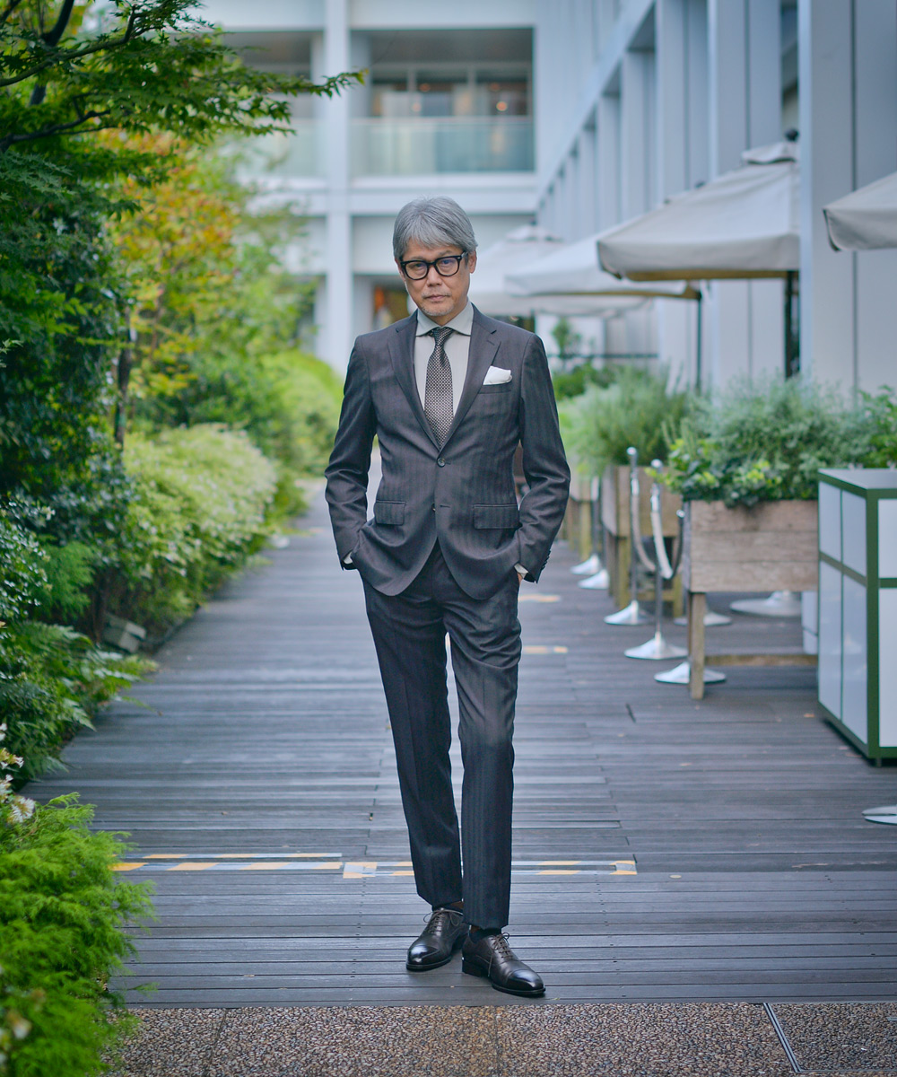 I.D.D D'URBAN ダーバン 高島屋 新品 最旬 上質サマーウール ストライプ柄 2B ジャケット パンツ スーツ セットアップ AB5 ▲100▼i0903_14 新品☆I.D.D D\u0027URBAN ダーバン×高島屋 ウール100% 艶感 ギャバジン