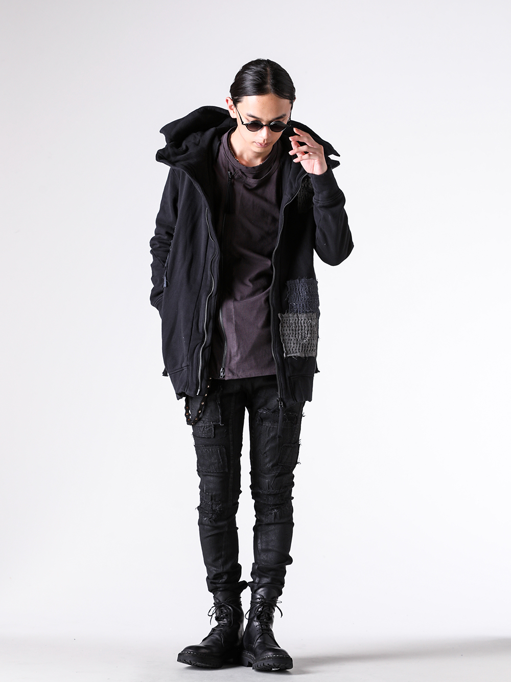 MASU 20aw bohemiancoat 48 ブラック 黒 MASU // BOHEMIAN COAT – SHELTER