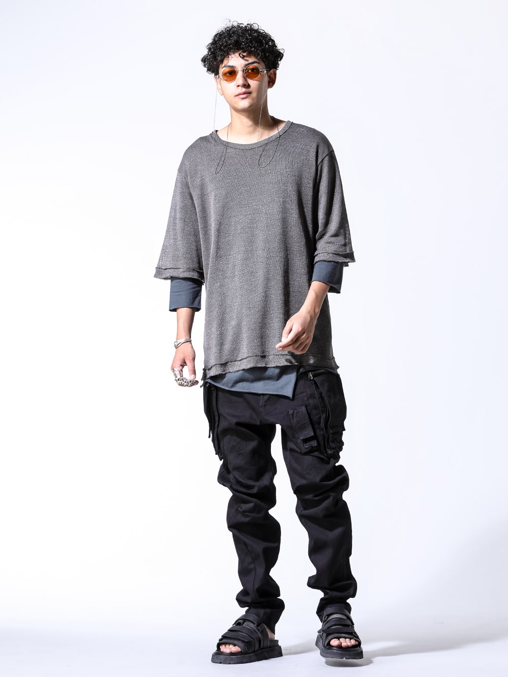 ユリウス JULIUS 10oz Denim Cargo Pants （Black） -FASCINATE