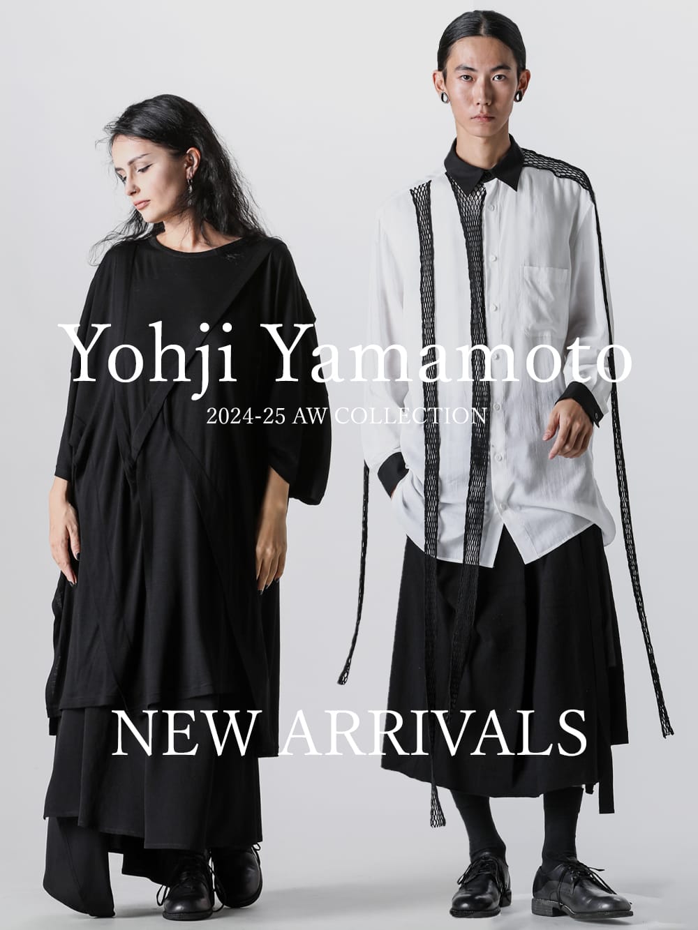 ヨウジヤマモト プールオム Yohji Yamamoto POUR HOMME Ring Sewing Three Collar Blouse  （Off White） -FASCINATE