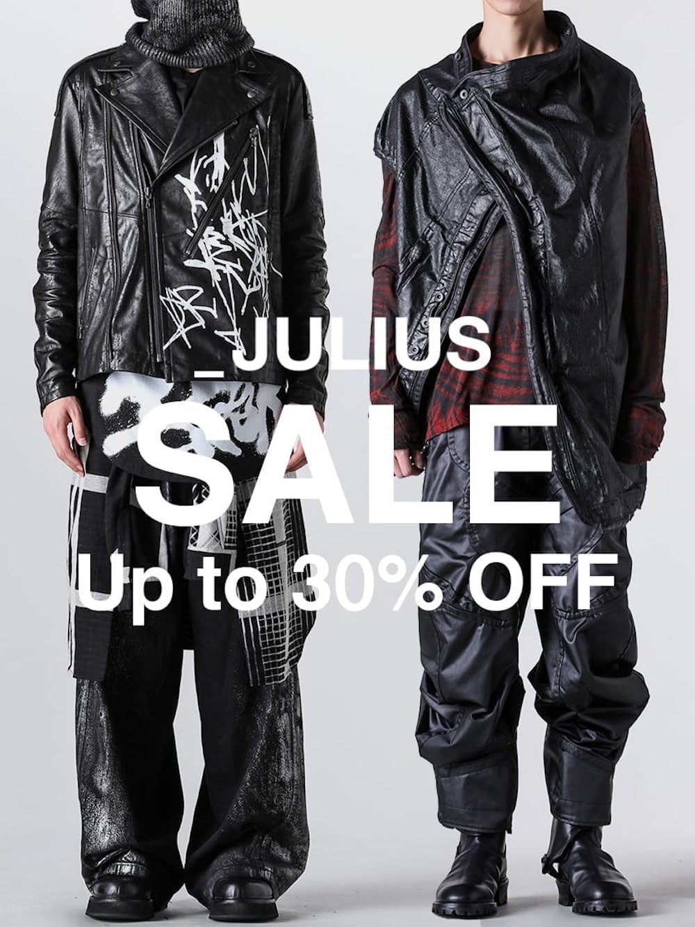 ユリウス JULIUS Coated Satin Seamed Wide Pants（BLACK