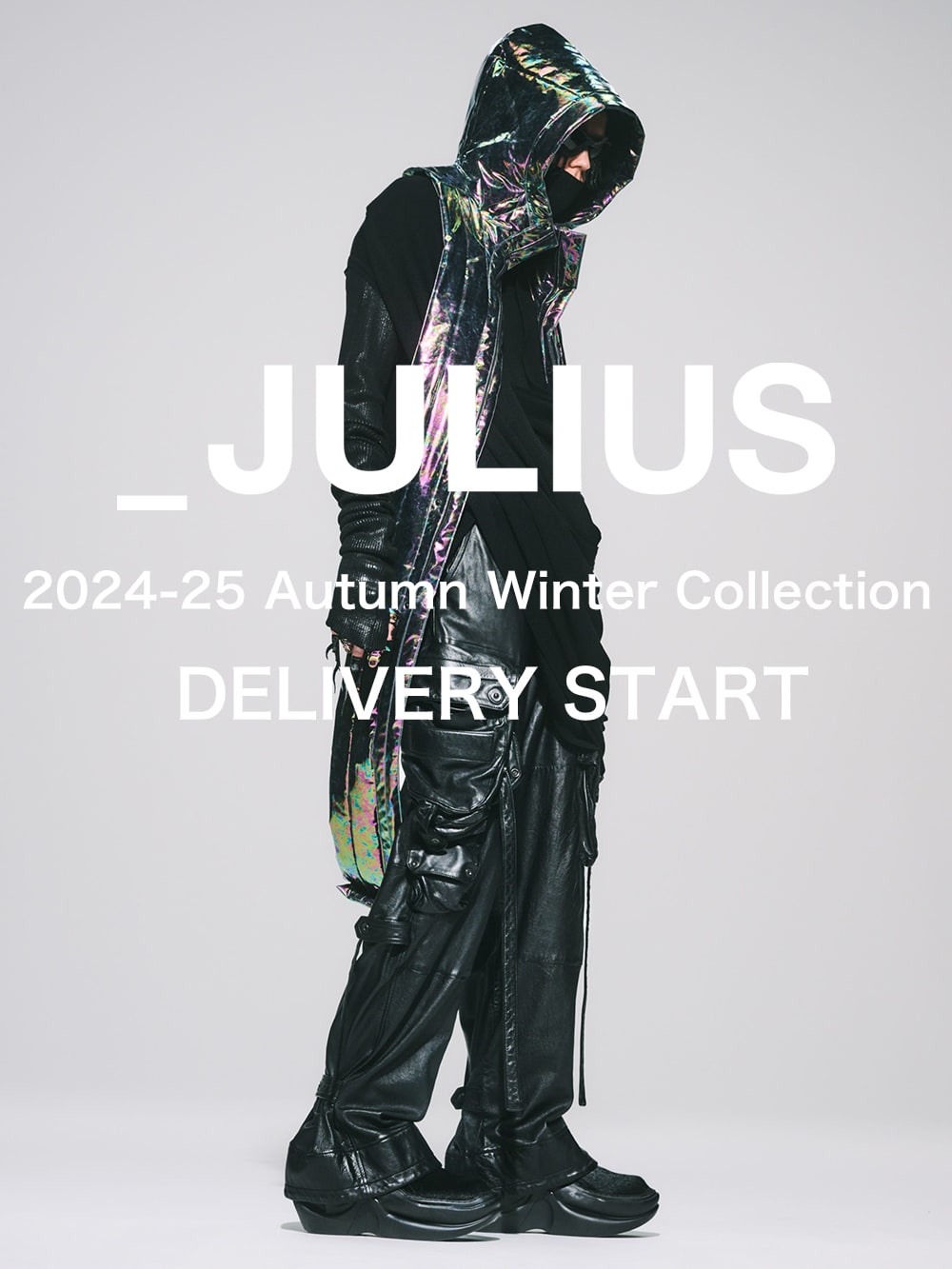 ユリウス JULIUS Oversized Graphic Top （Off White） -FASCINATE