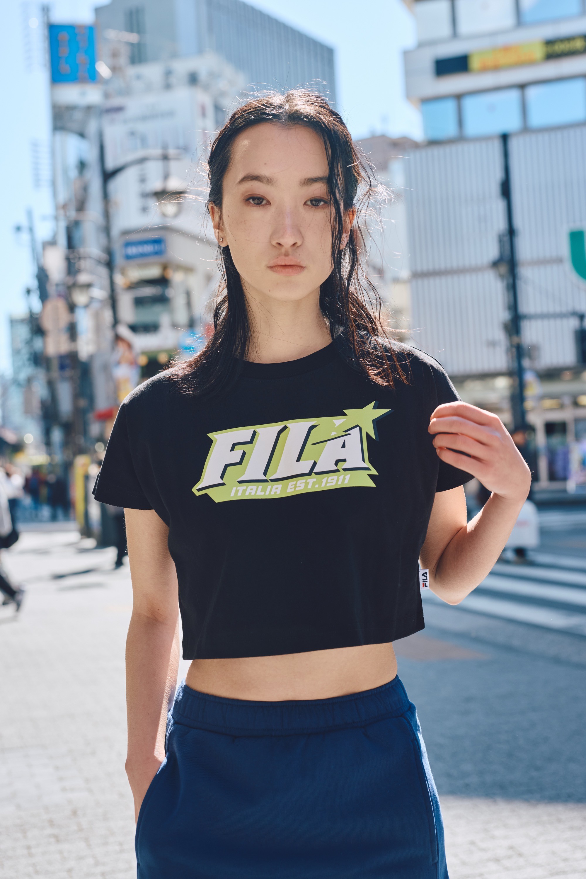 FILA♡【美品＆新品】2023モデル♡エステルスムースのセットアップ 人気モデル、関谷瑠紀さんによる、FILA厚底スニーカー、「今っぽ