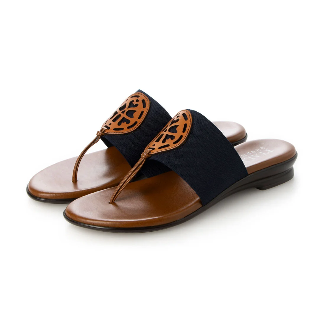 ITALIAN SHOEMAKERS（イタリアンシューメーカーズ） エラスティックベルトトングサンダル （ネイビーコンビ）