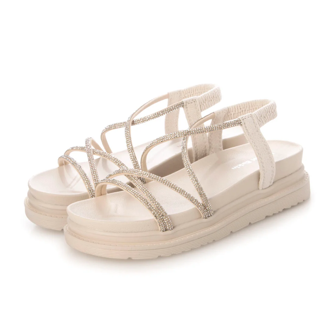 Bridget Birkin（ブリジット バーキン） ビジュークロスベルトサンダル （アイボリー）