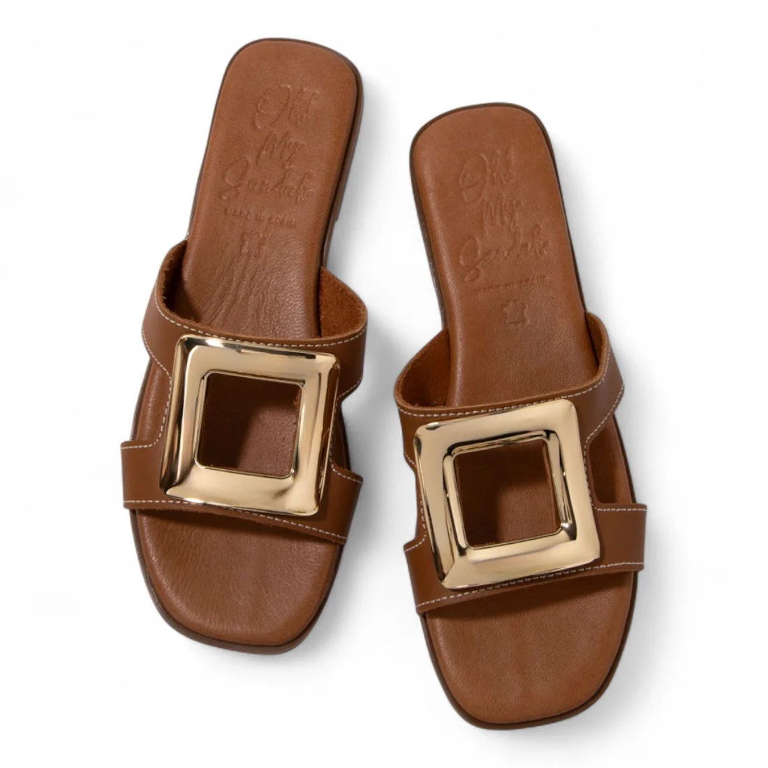 Oh my Sandals メタルオーナメントトングサンダル（ホワイト）