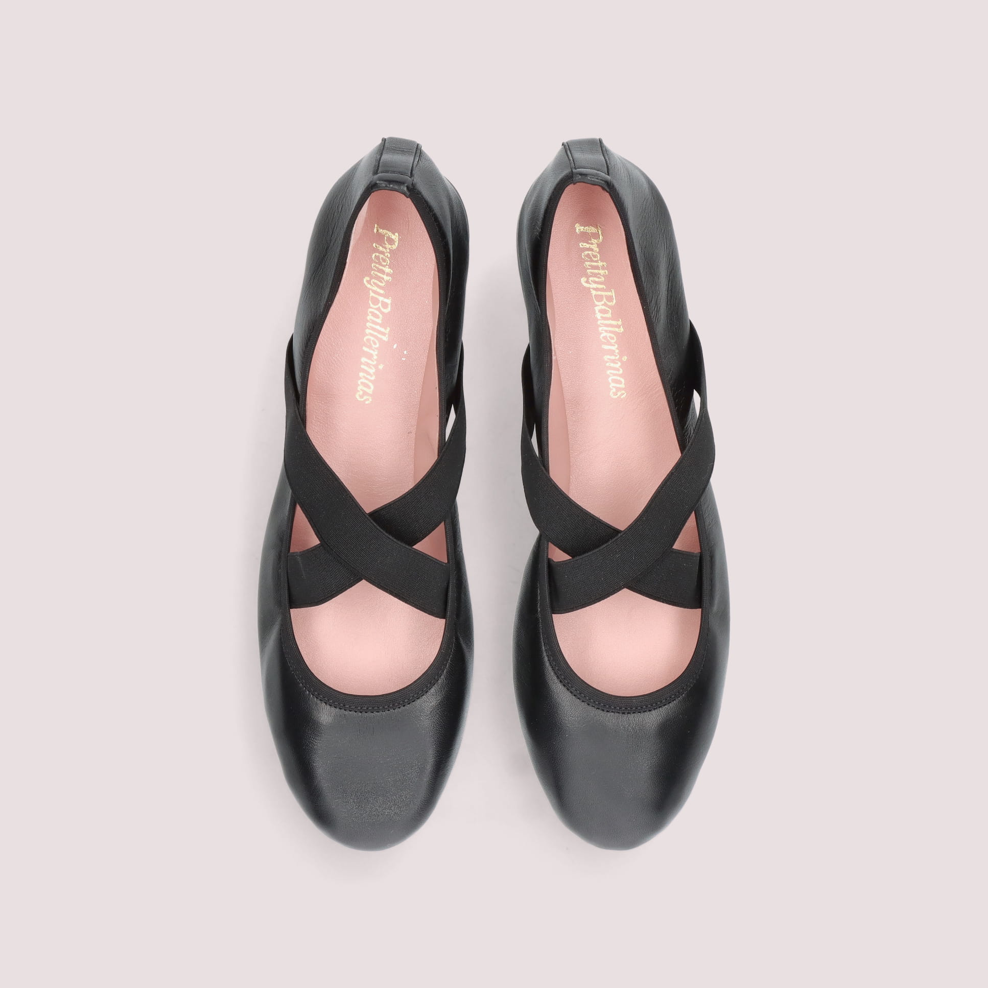 NICOLE crisscross ballerinas NEGRO