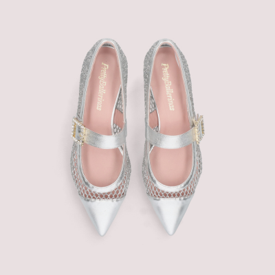 Pretty Ballerinas シルバーグリッターシューズ　24cm Silver Spark ! -Pretty Ballerinas(プリティ・バレリーナ