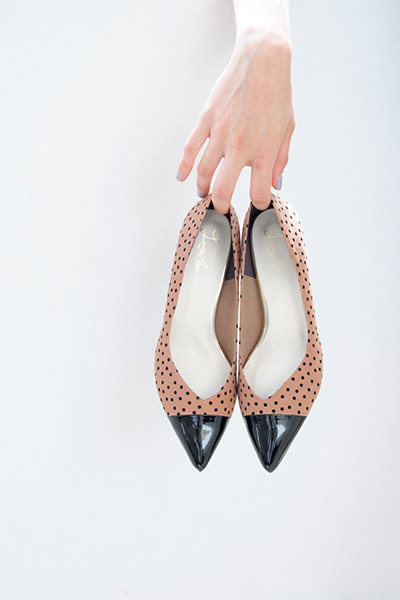 切り替えポインテッドトゥパンプス(0539)