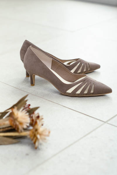 シースルーデザインポインテッドトゥパンプス(0527) 