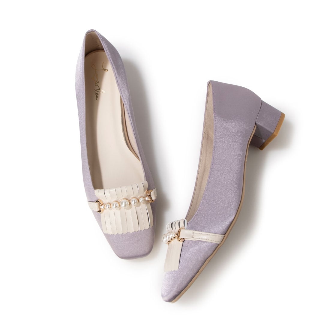 スクエアタッセルヒールパンプス(0503)