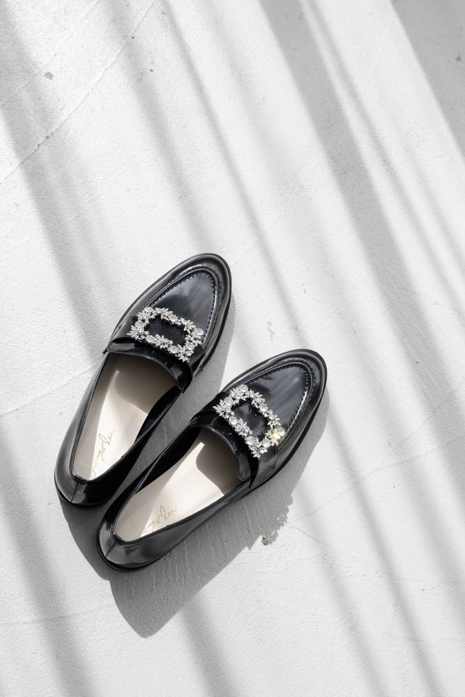 ビジューバックル厚底ローファー(SP030)