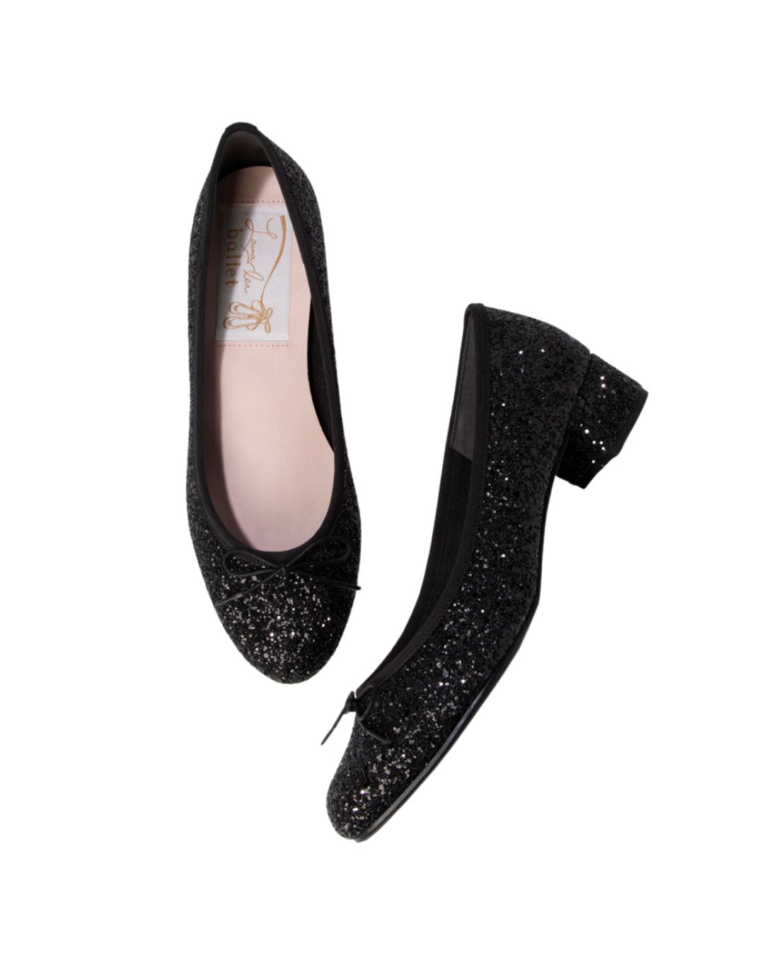 美品✨Launa lea ballet バレエシューズ レース リボン ブラック レイン対応】ポインテットトゥバレエシューズ(RB4001A