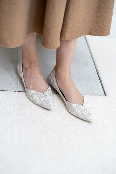 サイドカットフラットパンプス(0492)